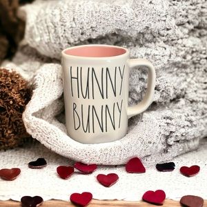 NEW Rae Dunn HUNNY BUNNY Large White/Pink Mug